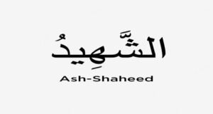 Allah " ke bohat se naam aur sifaat hain aur un mein se aik"shaheed" hai
